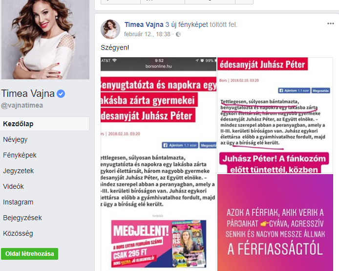 Vajna Tímea/Facebook